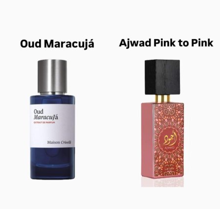 Lattafa Ajwad Pink To Pink - بديله الاصلي: Maison Crivelli Oud Maracuja Extrait de Parfum